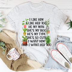 I Like Him Plants T-Shirt-3