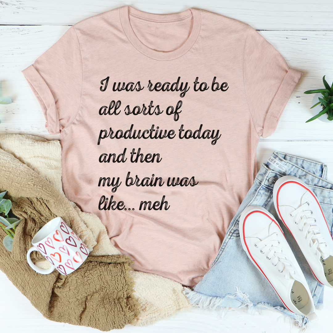 I Was Ready To Be All Sorts Of Productive Today T-Shirt-3
