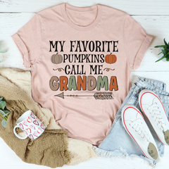 My Favorite Pumpkins Call Me Grandma T-Shirt-2