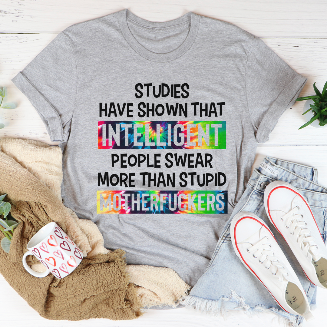 Intelligent People Swear T-Shirt-1