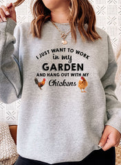 I Just Want To Work In My Garden Sweat Shirt-0