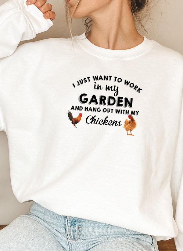I Just Want To Work In My Garden Sweat Shirt-5