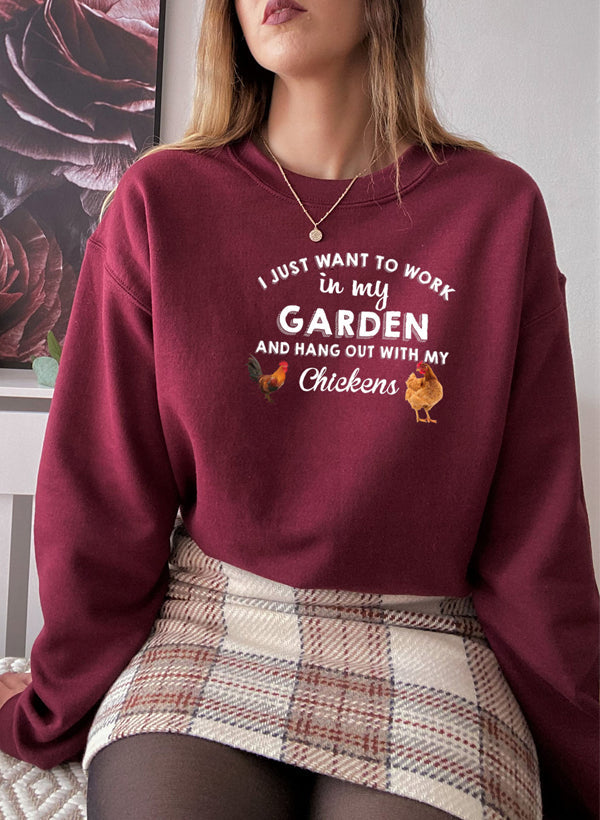 I Just Want To Work In My Garden Sweat Shirt-2