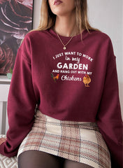 I Just Want To Work In My Garden Sweat Shirt-2