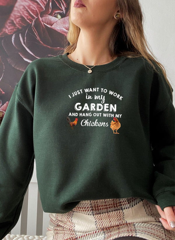 I Just Want To Work In My Garden Sweat Shirt-3