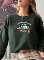 I Just Want To Work In My Garden Sweat Shirt-3