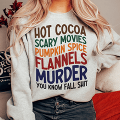 Hot Cocoa Scary Movies Pumpkin Spice Flannels-0