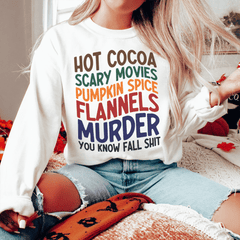 Hot Cocoa Scary Movies Pumpkin Spice Flannels-1