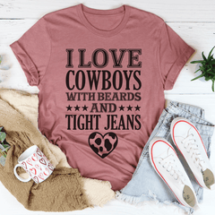 I Love Cowboys With Beards & Tight Jeans Tee-2