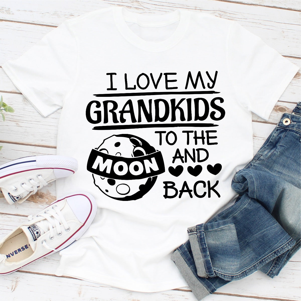 I Love My Grandkids To The Moon And Back T-Shirt-2