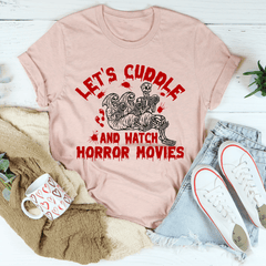 Let's Cuddle And Watch Horror Movies T-Shirt-3