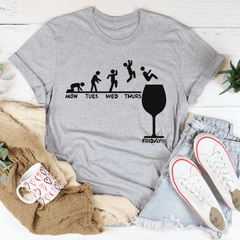 Monday to Friday Wine T-Shirt-1