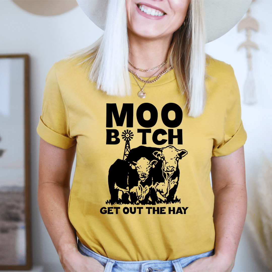 Moo Get Out The Hay T-Shirt-1