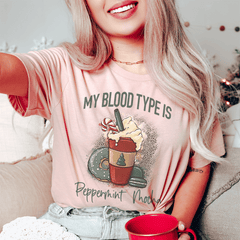 My Blood Type Is Peppermint Mocha Tee-2