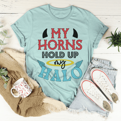 My Horns Hold Up My Halo Tee-3