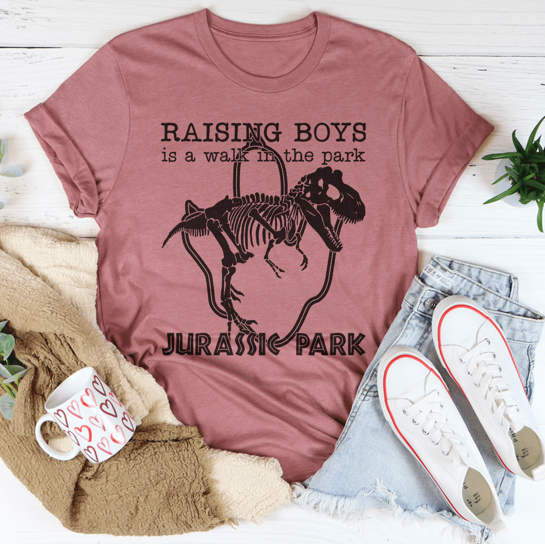 Raising Boys Is A Walk In The Park Tee-2