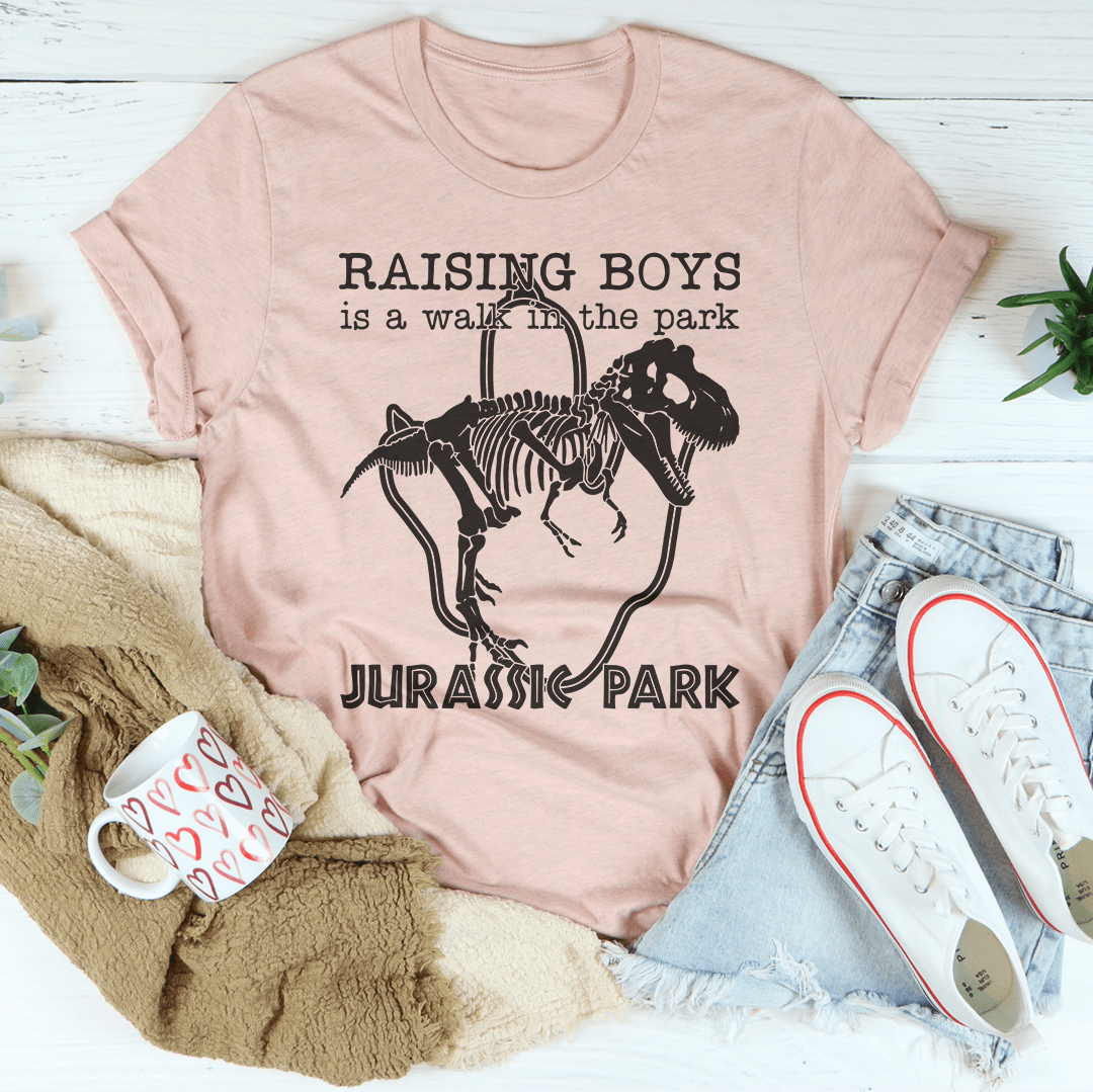 Raising Boys Is A Walk In The Park Tee-1