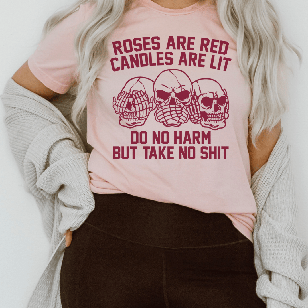 Roses Are Red Candles Are Lit T-Shirt-0
