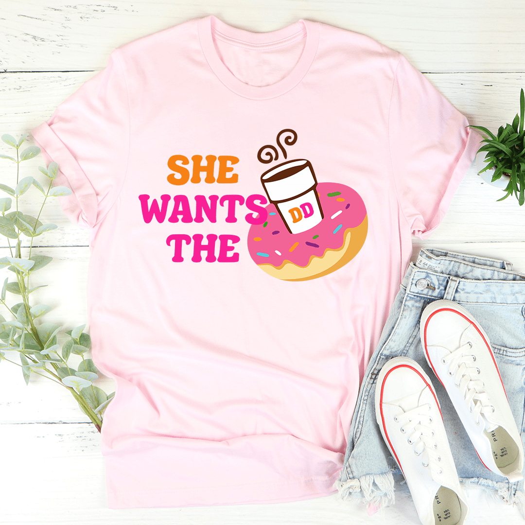 She Wants Donuts T-Shirt-0
