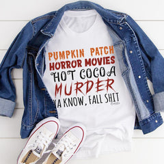 Pumpkin Patch Horror Movies Hot Cocoa T-Shirt-0