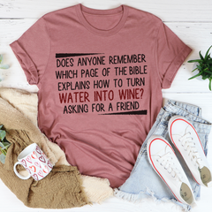 Water Into Wine T-Shirt-0