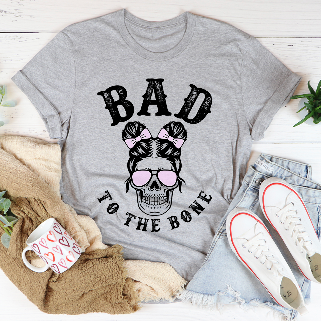 Bad To The Bone Cute Skull T-Shirt-1