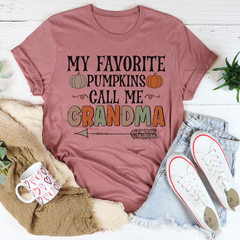 My Favorite Pumpkins Call Me Grandma T-Shirt-1