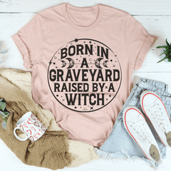 Born In A Graveyard Raised By A Witch T-Shirt-2
