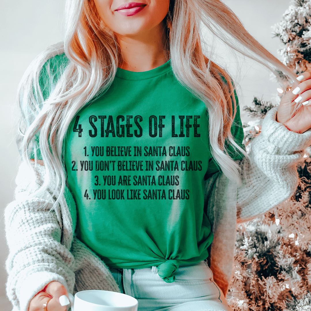 4 Stages Of Life Christmas Tee-2