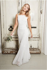 Gracey White Embellished Maxi Dress-1