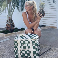 Cooler Bag-Large-Check Palm Kale-3