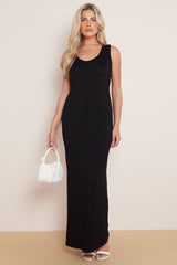 Black Racerback Maxi Dress-2