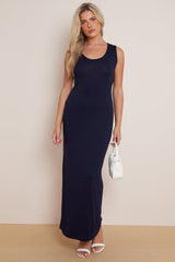 Navy Racerback Maxi Dress-2