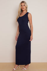 Navy Racerback Maxi Dress-3