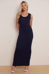 Navy Racerback Maxi Dress-1