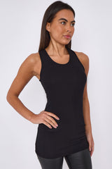 Black Racerback Vest Top-2