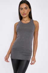 Charcoal Racerback Vest Top-0