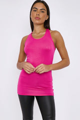 Fuchsia Racerback Vest Top-0