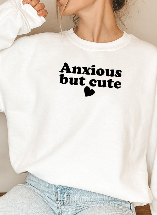 Anxious But Cute Sweat Shirt-5