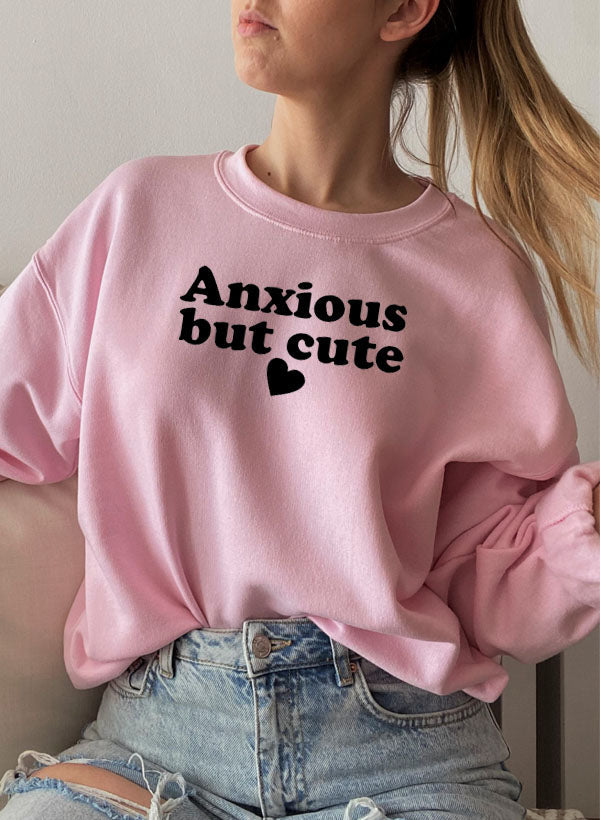 Anxious But Cute Sweat Shirt-4