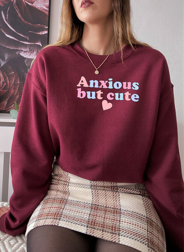 Anxious But Cute Sweat Shirt-3
