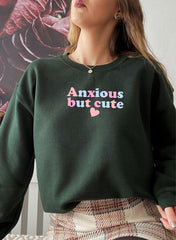 Anxious But Cute Sweat Shirt-2