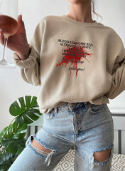 Blood Stains Are Red Ultraviolet Lights Are Blue Sweat Shirt-1