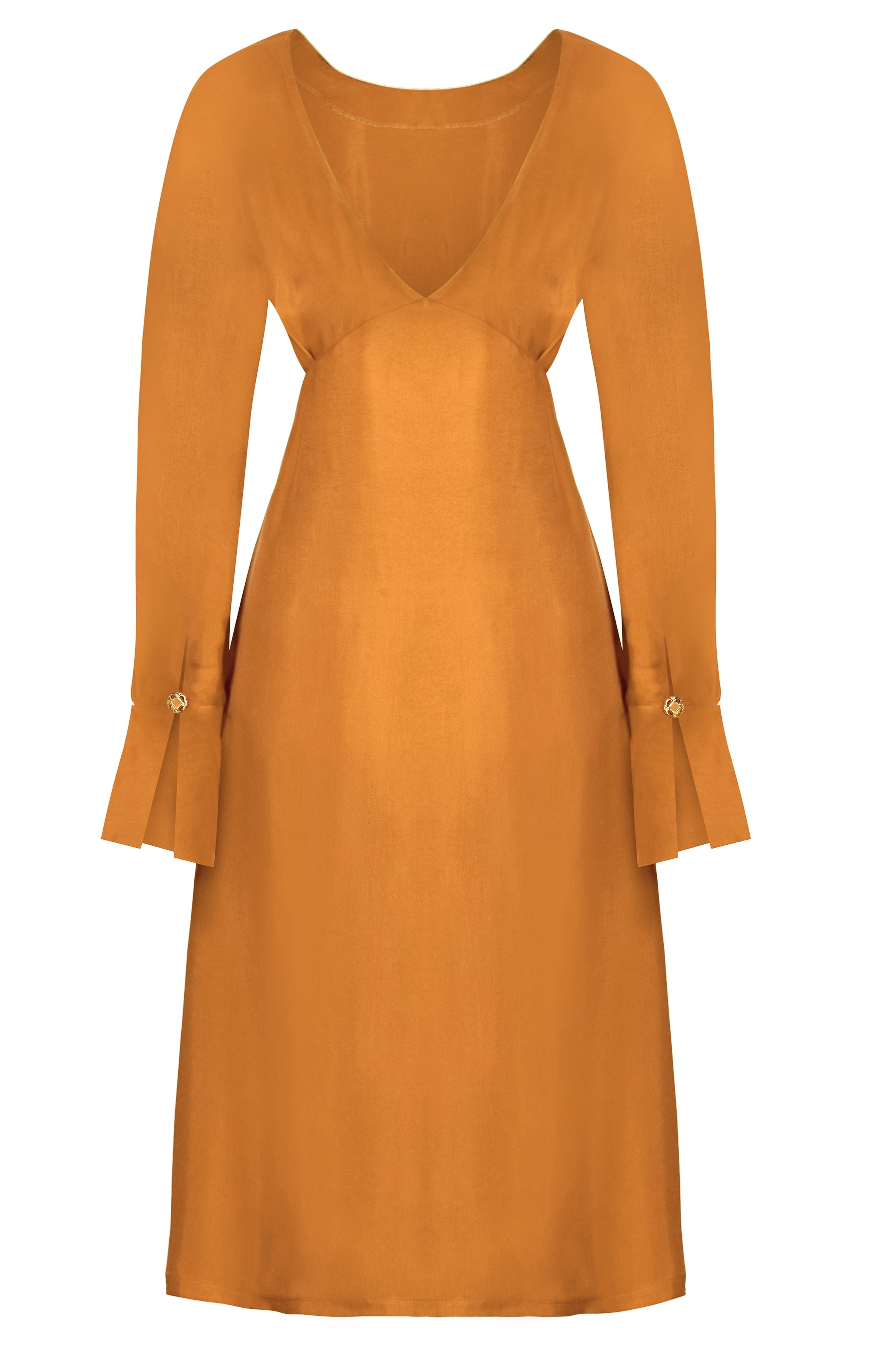 Mustard Yellow Midi Dress-2