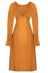 Mustard Yellow Midi Dress-2