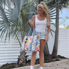 Striped Beach Bag-La Dolce Vita-1