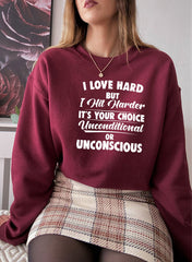 I Love Hard Sweat Shirt-2