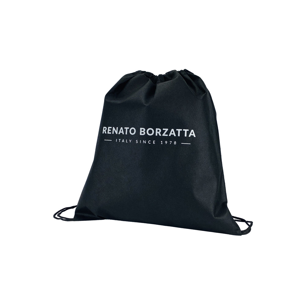 RB2003D | Shoulder/Wrist Bag in Full-Grain Genuine Leather, Dollar Grain/Lightweight. Removable shoulder strap and handle. Color: Blue. Dimensions: 22 x 14 x 2.5 cm. Packaging: Non-Woven Fabric Bag-3