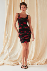 Ruched Bodycon Mini Dress-1