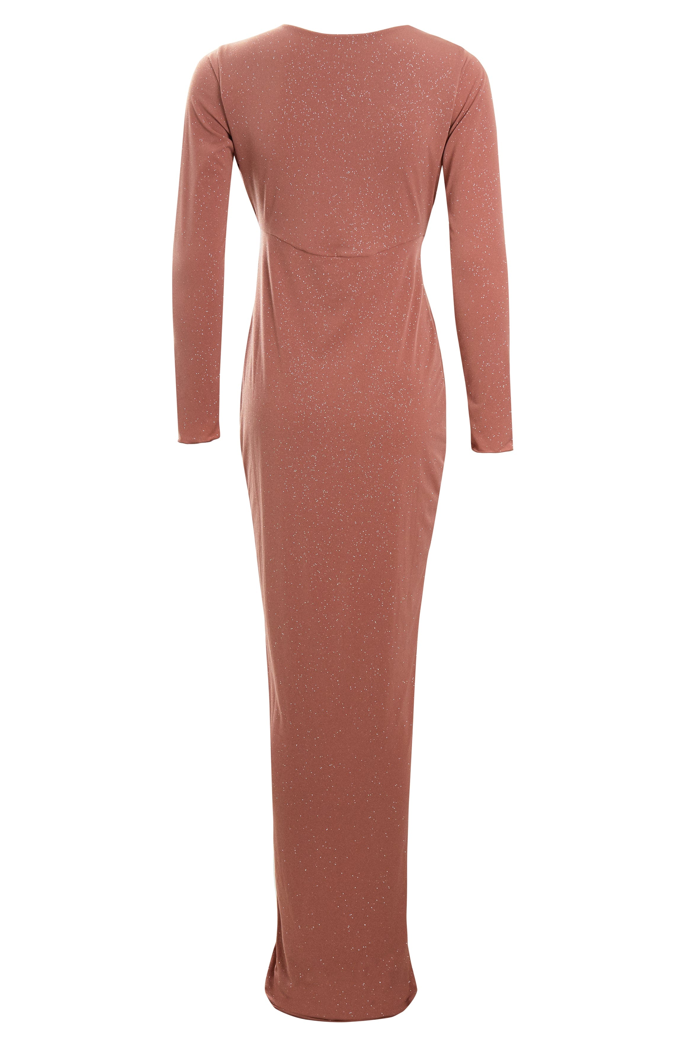 Rose Gold Twist Knot Front Dress-3
